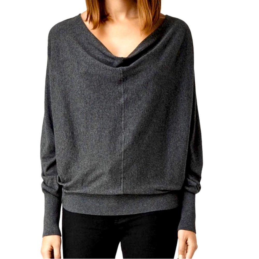 All Saints Elgar Gray Snap Back Sweater Size 4